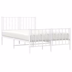 Giroletto con Testiera e Pediera Metallo Bianco 120x190 cmcod mxl 109911 - Vista aggiuntiva 3