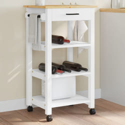 Carrello da Cucina monza 48x40x90 cm in Legno Massello di Pino Vidaxl 31500