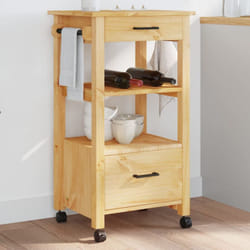 Carrello da Cucina monza 48x40x90 cm in Legno Massello di Pino Vidaxl 90467