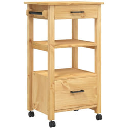 Carrello da Cucina monza 48x40x90 cm in Legno Massello di Pino Vidaxl