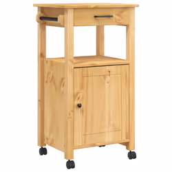 Carrello da Cucina MONZA 48x40x90 cm in Legno Massello di Pinocod mxl 110622 - Vista aggiuntiva 2