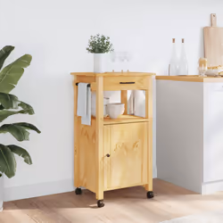 Carrello da Cucina MONZA 48x40x90 cm in Legno Massello di Pinocod mxl 110622 - Vista aggiuntiva 3