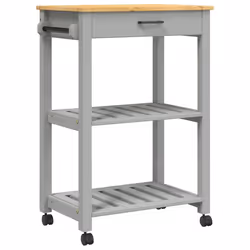 Carrello da Cucina MONZA 60x40x90 cm in Legno Massello di Pinocod mxl 134644 - Vista aggiuntiva 2