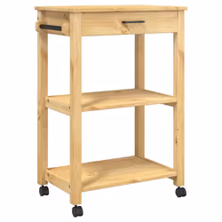 Carrello da Cucina MONZA 60x40x90 cm in Legno Massello di Pinocod mxl 86649 - Vista aggiuntiva 2