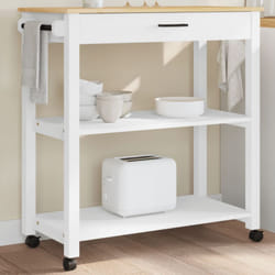 Carrello da Cucina monza 84x40x90 cm in Legno Massello di Pino Vidaxl 80287