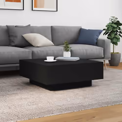 Tavolino da Salotto Nero 80x80x31 cm in Legno Multistratocod mxl 86073 - Vista aggiuntiva 3