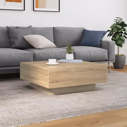 vidaXL Tavolino da Salotto Rovere Sonoma 80x80x31 cm Legno Multistrato - Vista aggiuntiva 3