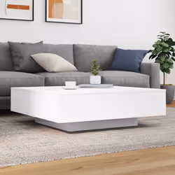 Tavolino da Salotto Bianco 100x100x31 cm in Legno Multistratocod mxl 110049 - Vista aggiuntiva 3