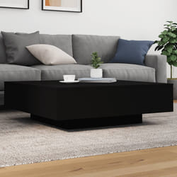 vidaXL Tavolino da Soggiorno con Luci LED Nero 100x100x31 cm