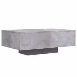 vidaXL Tavolino da Soggiorno con Luci LED Grigio Cemento 85x55x31 cm - Vista aggiuntiva 3