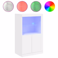 Armadietto con Luci LED Bianco in Legno Multistratocod mxl 132637 - Vista aggiuntiva 2