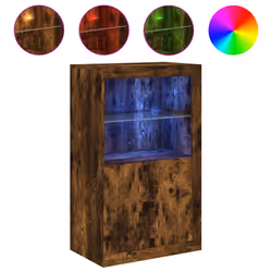 Armadietto con Luci LED Rovere Fumo in Legno Multistratocod mxl 84720 - Vista aggiuntiva 2