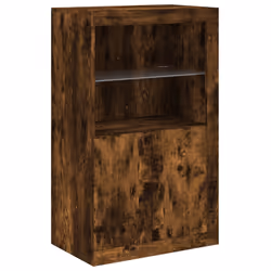 Armadietto con Luci LED Rovere Fumo in Legno Multistratocod mxl 84720 - Vista aggiuntiva 3