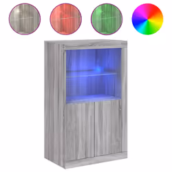 Armadietto con Luci LED Grigio Sonoma in Legno Multistratocod mxl 132636 - Vista aggiuntiva 2