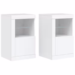 Armadietti con Luci LED 2pz Bianchi in Legno Multistratocod mxl 85181 - Vista aggiuntiva 2