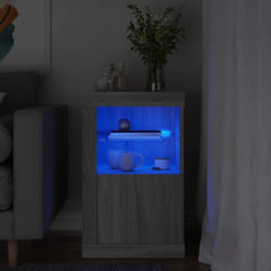 Armadietto con Luci led Grigio Sonoma in Legno Multistrato Vidaxl 80799