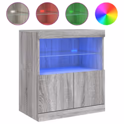 Credenza con Luci LED Grigio Sonoma 60x37x67 cmcod mxl 134281 - Vista aggiuntiva 2