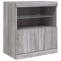 Credenza con Luci LED Grigio Sonoma 60x37x67 cmcod mxl 134281 - Vista aggiuntiva 3