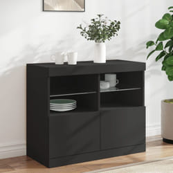 Vidaxl - Credenza con Luci led Nera 81x37x67 cm 70680