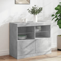 Vidaxl - Credenza con Luci led Grigio Cemento 81x37x67 cm 44410
