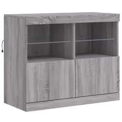 Credenza con Luci LED Grigio Sonoma 81x37x67 cmcod mxl 134284 - Vista aggiuntiva 3