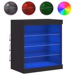 Credenza con Luci LED Nera 60,5x37x67 cmcod mxl 134361 - Vista aggiuntiva 2