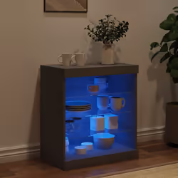 Credenza con Luci LED Nera 60,5x37x67 cmcod mxl 134361 - Vista aggiuntiva 3