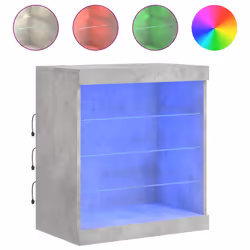 Credenza con Luci LED Grigio Cemento 60,5x37x67 cmcod mxl 134362 - Vista aggiuntiva 2