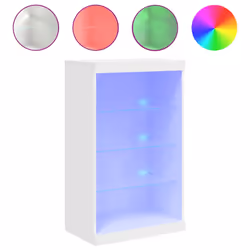 Credenza con Luci LED Bianca 60,5x37x100 cmcod mxl 134290 - Vista aggiuntiva 2