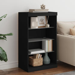 Vidaxl - Credenza con Luci led Nera 60,5x37x100 cm 97618