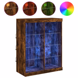 Credenza con Luci LED Rovere Fumo 81x37x100 cmcod mxl 134292 - Vista aggiuntiva 2