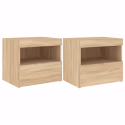 Comodini con Luci LED 2pz Rovere Sonoma 50x40x45 cmcod mxl 110021 - Vista aggiuntiva 2