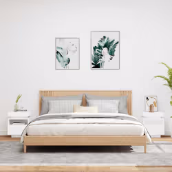 Comodini con Luci LED 2pz Bianchi 40x39x48,5 cmcod mxl 132785 - Vista aggiuntiva 3