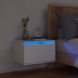 Questo comodino a muro con i luci LED è la soluzione perfetta per ottimizzare lo spazio e mantenere pulite le zone del pavime ...