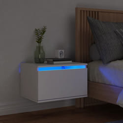 Vidaxl - Comodino a Parete con Luci led Bianco
