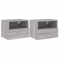 Mobili TV Muro 2pz Grigio Sonoma 40x30x30 cm Legno Multistratocod mxl 86111 - Vista aggiuntiva 2
