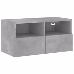 Mobile TV a Parete Grigio Cemento 60x30x30 cm Legno Multistratocod mxl 134055 - Vista aggiuntiva 2