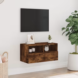 Mobile TV a Parete Rovere Fumo 60x30x30 cm in Legno Multistratocod mxl 134053 - Vista aggiuntiva 3