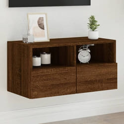 Vidaxl - Mobile tv a Parete Rovere Marrone 60x30x30 cm Legno Multistrato 77930