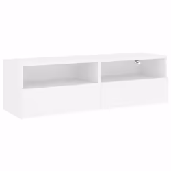 vidaXL Mobile TV a Parete Bianco 100x30x30 cm in Legno Multistrato - Vista aggiuntiva 2