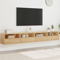 Mobili TV Muro 2pz Rovere Sonoma 100x30x30 cm Legno Multistratocod mxl 86087