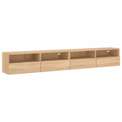 Mobili TV Muro 2pz Rovere Sonoma 100x30x30 cm Legno Multistratocod mxl 86087 - Vista aggiuntiva 2