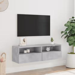 Mobile TV a Parete Grigio Cemento 100x30x30cm Legno Multistratocod mxl 134059 - Vista aggiuntiva 3
