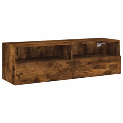 Mobile TV a Parete Rovere Fumo 100x30x30 cm Legno Multistratocod mxl 110060 - Vista aggiuntiva 2