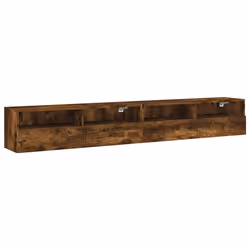 Mobili TV Parete 2pz Rovere Fumo 100x30x30 cm Legno Multistratocod mxl 86088 - Vista aggiuntiva 2