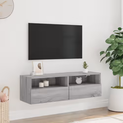 Mobile TV a Parete Grigio Sonoma 100x30x30 cm Legno Multistratocod mxl 110061 - Vista aggiuntiva 3