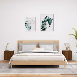 Mobili TV Muro 2pz Rovere Marrone 40,5x30x40 Legno Multistratocod mxl 86113 - Vista aggiuntiva 3