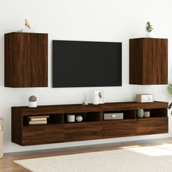 Vidaxl - Mobili tv Muro 2 pz Rovere Marrone 40,5x30x60 Legno Multistrato 71047