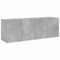 vidaXL Mobili TV a Parete 2pz Grigio Cemento 60x30x41 cm - Vista aggiuntiva 2