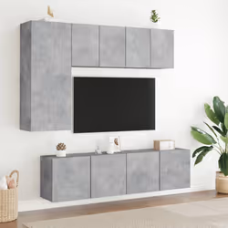 vidaXL Mobili TV a Parete 2pz Grigio Cemento 60x30x41 cm - Vista aggiuntiva 3